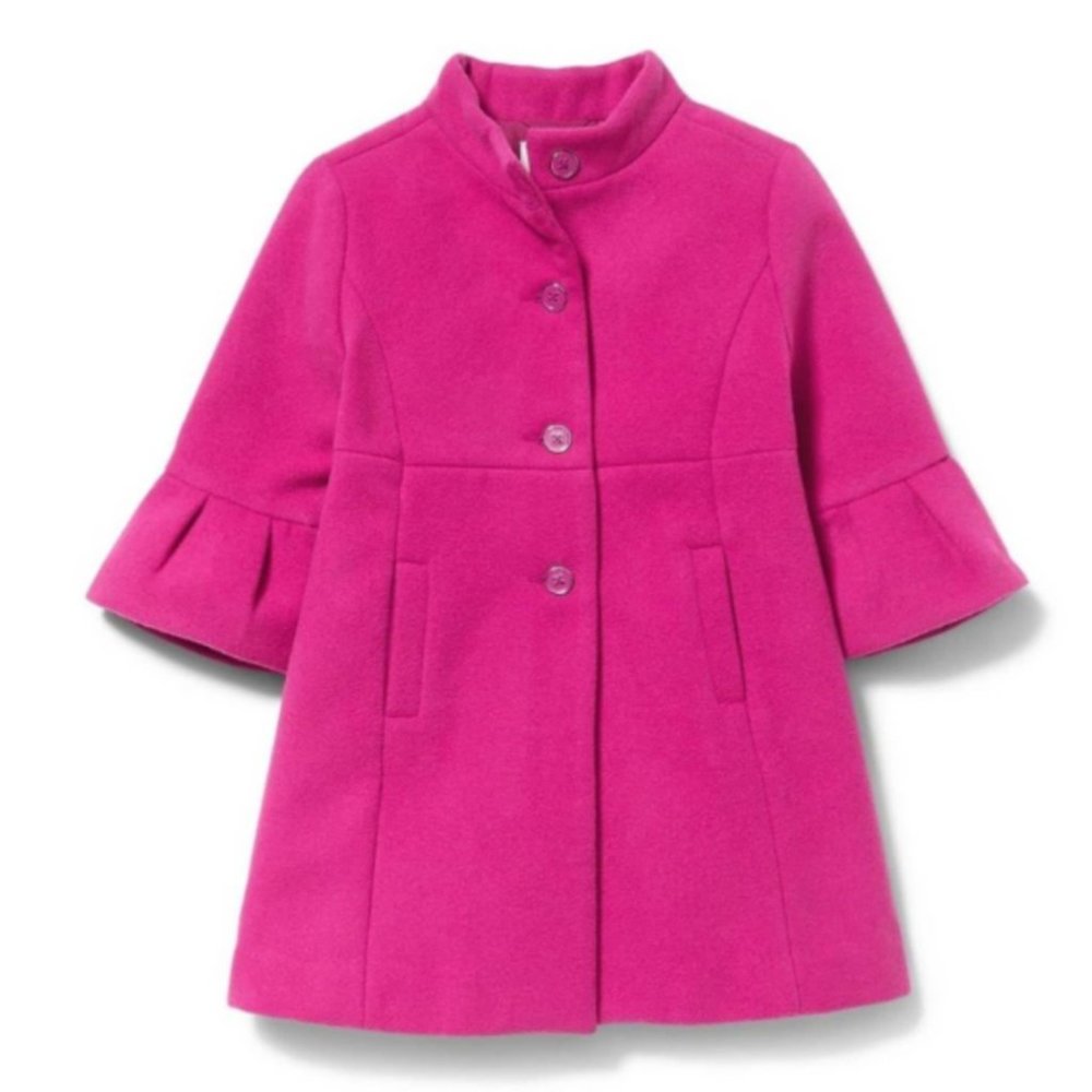 NWOT Janie and Jack | Baby Girls Coat with Bow | Pink | Size 12-18 Months